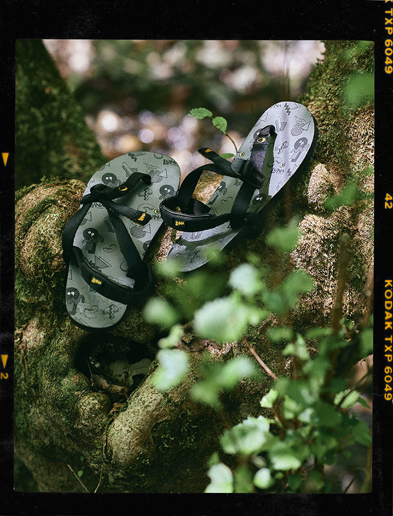 LUNA SANDALS＜ルナサンダル＞とアーティスト神山隆二氏のコラボレーションモデル、「Retro Oso Flaco × "RATFACE" by Ryuji Kamiyama」が限定発売