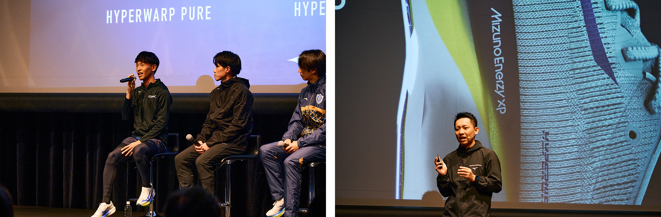 勝負レースにおいて、自分の限界を超越するために誕生。それが軽量性と反発性、安定性の3拍子が揃った、MIZUNO HYPERWARPだ！