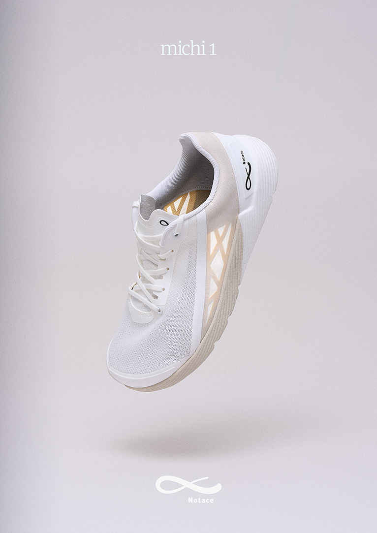 厚底でもベアフットでもない「第3の選択肢」。Notace<ノータス>より、初のロードモデル「michi 1」が3月12日より発売