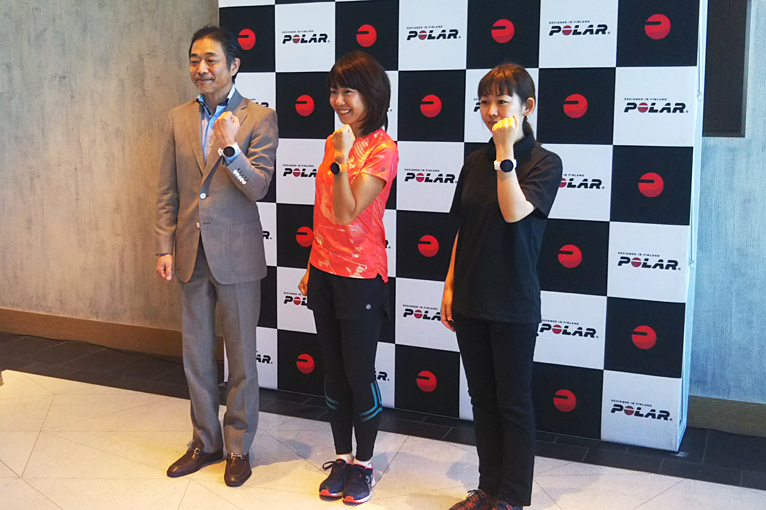 ポラールアンバサダーの高橋 尚子さんが発表会のトークセッションで登壇