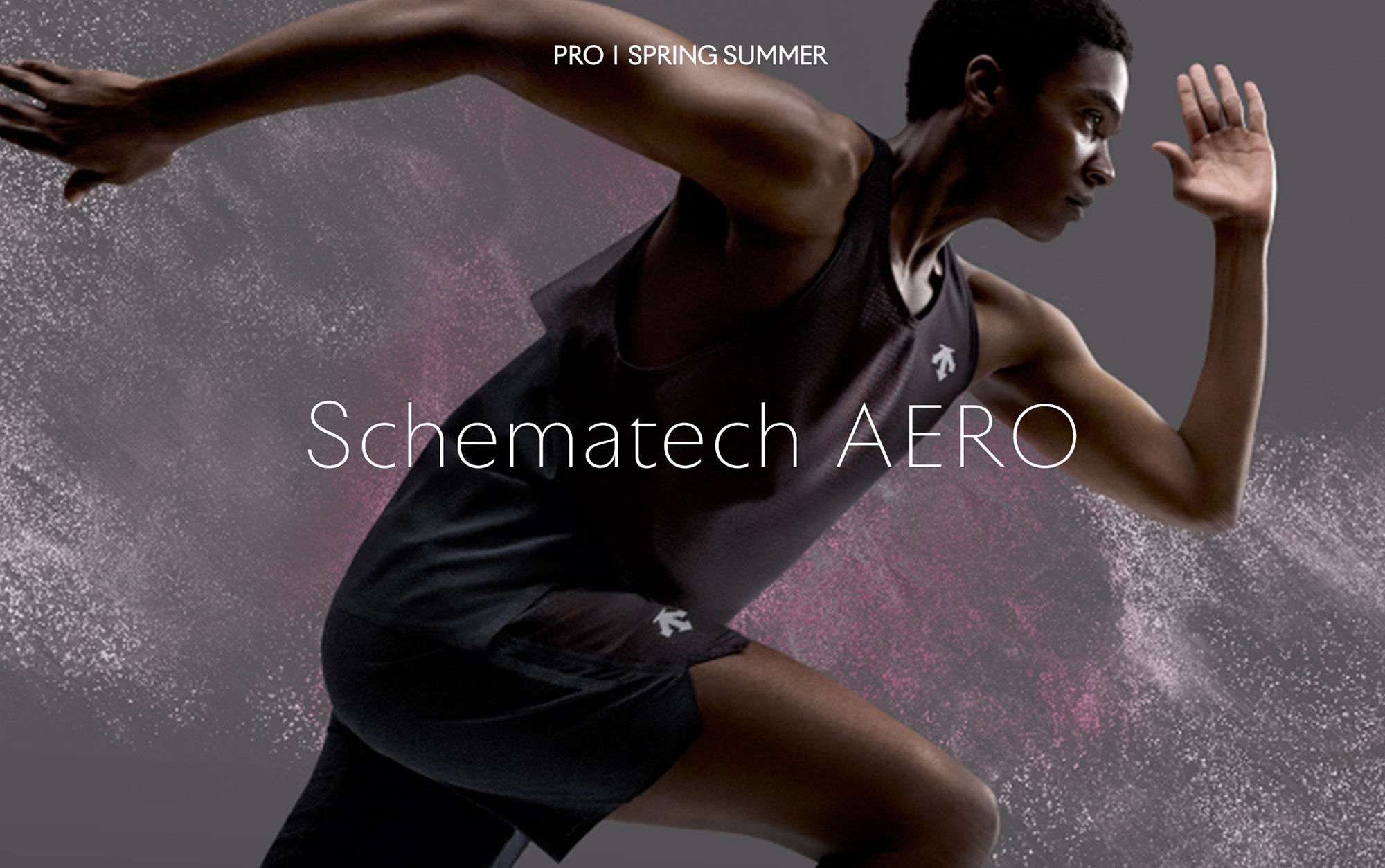DESCENTEのプレミアムスポーツウェアカテゴリー「PRO」の春夏モデル第1弾、独自のベンチレーションを搭載した「Schematech AERO」シリーズが登場